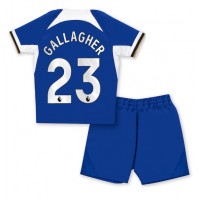 Fotbalové Dres Chelsea Conor Gallagher #23 Dětské Domácí 2023-24 Krátký Rukáv (+ trenýrky)